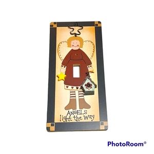 Country Angel Light Switch Cover, NWOT